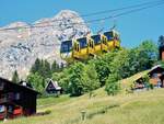 Die Gondelbahn Hüttenberg-Grotzenbüel in Braunwald, Kanton Glarus, seit 1990 die erste Gruppenumlaufbahn der Schweiz, bringt Sie bequem auf 1559 m.ü.M. - 23.06.2016