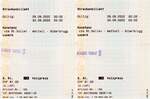 KONSTANZ (Landkreis Konstanz), 29.09.2022, 2 eingescannte Fahrkarten (gekauft am SBB-Schalter in Konstanz) für eine Fahrt von Konstanz nach St.