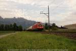 Umleiter im Rheintal: Gestern Abend mit 1116 075  EM Schweiz  am via St.Margrethen umgeleiteten 78329 von Bludenz nach Buchs SG.