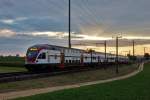 RABe 511 109 fährt als IR von Basel SBB nach Zürich Flughafen in Möhlin vorüber.Bild vom 19.8.2015