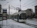 Das letzte Schneewittchen, die Cobra 3079 drehte am 28.1.2010 auf dem 11er ihre Runden. Nachfolge Fahrzeug 3080 erhielt dann wieder den VBZ-Anstrich.