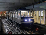 Transport Lausanne - Metro Wagen 244 an der Endhaltestelle Croisettes am 06.09.2020