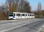 tl Mtro Ouest M1 - Triebwagen Bem 4/6 558 204-4 unterwegs bei UNIL Sorge am 22.01.2011