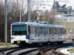 tl Mtro Ouest M1 - Triebwagen Bem 4/6 558 202 unterweg nach Lausanne  kurz nach der Haltestelle EPLF Renens am am 22.01.2011