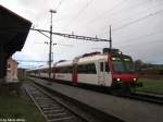 Infolge eines Erdrutschs bei Bressonnaz war die Strecke Ecublens-Rue - Moudon (S21 Lausanne - Payerne) unterbrochen.