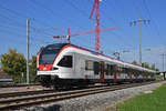 RABe 521 022, auf der S3, verlässt den Bahnhof Dornach. Die Aufnahme stammt vom 18.09.2018.