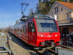 Be 513 der SZU als S10 nach Zürich HB auf dem Uetliberg, 12.01.2020.