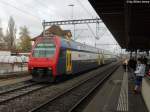 Bt 50 85 26-34 900-8 (gezogen von der Re 450 015-3 ''Erlenbach'') am 13.4.2012 in Oberwinterthur.