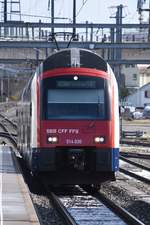WALLISELLEN (Kanton Zürich), 26.02.2020, 514 030 als S8 nach Pfäffikon SZ bei der Einfahrt in den Bahnhof Wallisellen