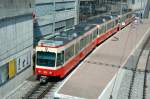 Der Be 8/8 29/30 und der Bt 204 fahren am 6.8.07 als S18 430 aus dem Bahnhof Forch.