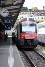 SCHAFFHAUSEN (Kanton Schaffhausen), 18.09.2024, 514 047 als S24 der S-Bahn Zürich nach Wipkingen im Bahnhof Schaffhausen