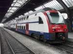 SBB - S-Bahn Triebzug RABe 514 007-4 im Hauptbahnhof von Zrich am 15.02.2008