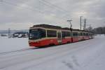 Am 18.12.10 fhrt eine Komposition der Forchbahn, bestehend aus dem Be 4/6 68, dem Be 4/6 69 und dem Be 4/6 70, von Emmat Richtung Langwies.