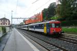 DPZ Mangel in Zrich: Ersatz S24 20454 mit dem fhrendem RBe 540 048-6 beim Zwischenhalt in Kilchberg, 30.08.2012