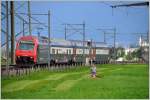 Bilder aus der March zwischen Pfäffikon SZ und Ziegelbrücke. IC576 mit 460 032-6 zwischen Schübelbach-Buttikon und Siebnen-Wangen. (24.09.2015)