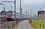 RE5066 mit 511 039 nach Zürich HB bei Siebnen-Wangen. (13.02.2017)