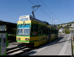 transN - Triebwagen Be 4/4 502 in der Endhaltestelle in Neuenburg am 20.09.2019
