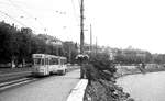 TN__Neuchâtel/Neuenburg__Gelenk-Tw 1103 [1962 ex Genua] auf Linie 5 am Littoral (Küstenstreifen) von Neuchâtel.__30-08-1976