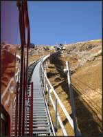 Steil gehts nach oben zur Gipfelstation des Niesen 2362m /M.