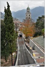 Auch das Funicolare zwischen Bahnhof und der Stadt Lugano wird neu gebaut und steht kurz vor der Wiedereröffnung. (14.11.2016)