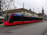Bern Mobil - Tram Be 6/8 655 unterwegs auf der Linie 9 in Bern am 06.01.2018