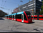 Bern Mobil - Tram Be 6/8 660 unterwegs in der Stadt Bern am 08.08.2020