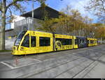 Bern Mobil - Tram Be 6/8 671 unterwegs auf der Linie 9 in der Stadt Bern am 06.11.2022