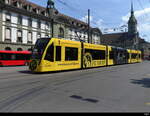 Bern Mobil - Be 6/8 671 mit Werbung unterwegs in der Stadt Bern am 17.06.2023