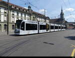 Bern Mobil - Be 6/8  762 mit Werbung unterwegs in der Stadt Bern am 17.06.2023