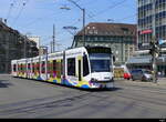 Bern Mobil - Be 6/8  764 mit Werbung unterwegs in der Stadt Bern am 17.06.2023