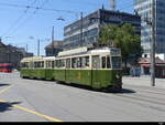 Bern Mobil - Oldtimer Be 4/4 107 mit Beiwagen B 337 unterwegs in der Stadt Bern am 25.06.2023