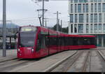 Bern Mobil - Tram Be 6/8 660 unterwegs auf der Linie 9 bei der Endhaltestelle Bern Wankdorf am 27.01.2024