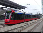 Bern Mobil - Tram Be 6/8  761 unterwegs auf der Linie 9 bei der Endhaltestelle Bern Wankdorf am 27.01.2024