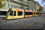 Bern Mobil - Tram Be 6/8 659 mit Werbung unterwegs auf der Linie 9 in der Stadt Bern am 14.11.2025
