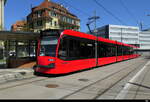 Bern Mobil - Tram Be 6/8 764 bei der Haltestelle Breitenrain am 11.0.04.2026