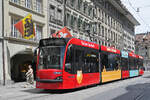 Be 4/6 Combino 757 mit der Werbung f�r das Berner Stadtfest von 19.Juni - 21. Juni 2026, bedient am 15.06.2026 die Haltestelle B�renplatz. Aufnahme Bern.