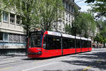 Be 4/6 Combino 755, auf der Linie 3, f�hrt am 15.06.2026 durch die Bundesgasse.