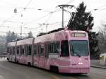 Bern Mobil - Triebwagen Be 4/8 742 mit Vollwerbung unterwegs auf der Linie 3 Weissenbhl am 03.01.2008