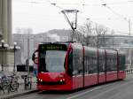 Bern Mobil - Combino Tram 762 eingeteilt auf der Linie 9 Wabern am 03.01.2008