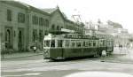 Wagen 173, Erinnerung an die ehemalige Tramlinie 1. Bahnhofplatz. Mit Anhnger 228. 21.September 1965.