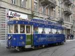 Bern mobil - Oldtimer Triebwagen unterwegs als   ds Mrlitram   in Bern am 12.12.2009