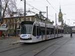Bern mobil - Tram be 4/6 757 unterwegs auf der Linie 7 in Bern am 30.12.2010