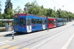Bern Mobil,Tram 87 beim Helvetiaplatz in Bern.07.06.13