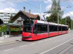 Bern mobil - Tram Be 4/6 755 unterwegs auf der Linie 7 in Bümpliz am 21.08.2014