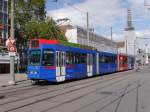 RBS / Bern Mobil - Tram Be 4/10  85 unterwegs auf der Linie 6 in der Stadt Bern am 21.08.2014