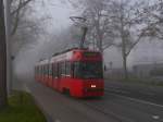 Bern Mobil - Bern im Nebel mit dem Tram Be 4/8 739 unterwegs als Fahrschule am 22.11.2014