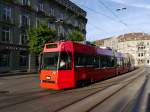 Bern Mobil - Morgen um 07.20 am 26.07.2015 Tram Be 4/8 731 unterwegs auf der Linie 3 kurz vor der Haltestelle beim Bahnhof Bern 
