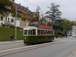 Bern Mobil / Tramverein Bern - Oldtimer Be 4/4  107  unterwegs an der Tramparade anlässlich der 125 Jahr Feier des Berner Tram am 11.10.2015