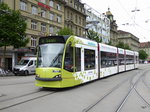 Bern Mobil - Werbetram Be 4/6 757 unterwegs auf der Linie 8 in der Stadt Bern am 21.06.2016