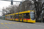 Be 8/10 TINA 4219, auf der Linie 11, fährt am 23.02.2026 zur Haltestelle am Aeschenplatz. Aufnahme Basel.